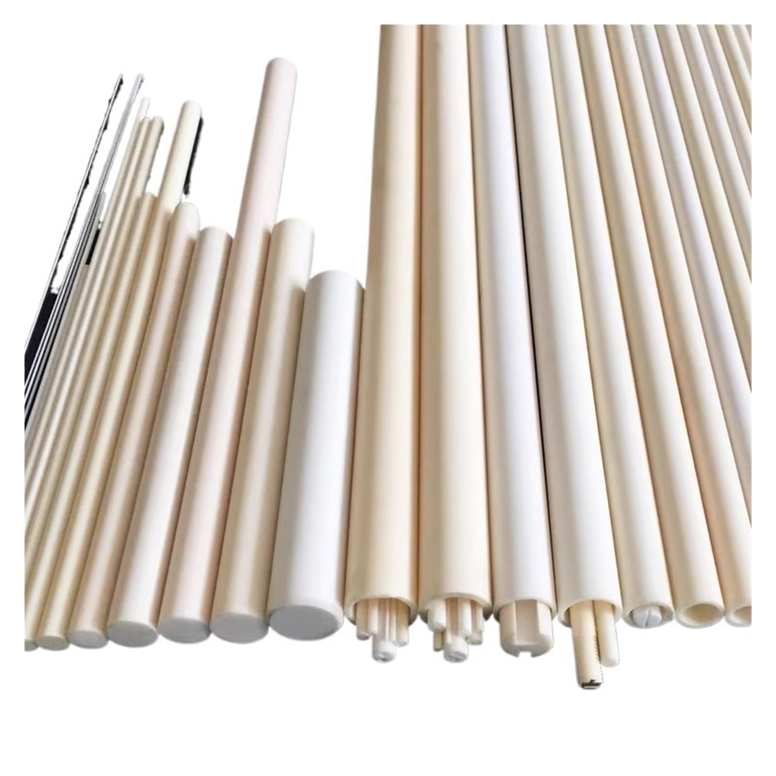 1 tubo de cerámica de desgaste de alta temperatura, diámetro interior hueco de 3.5-35 mm, tubo de combustión aislante de 200 mm de longitud (8 mm de diámetro interior) x 12 mm (OD))