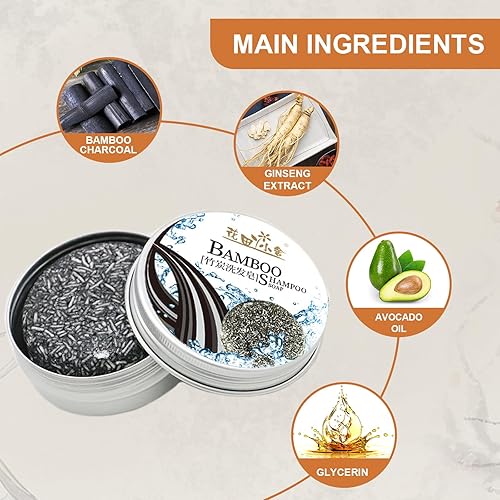 Miniatura 2 de Barra de champú para oscurecer el cabello, jabón de cobertura de cabello gris, jabón de champú para cabello negro y grueso, jabón de champú de