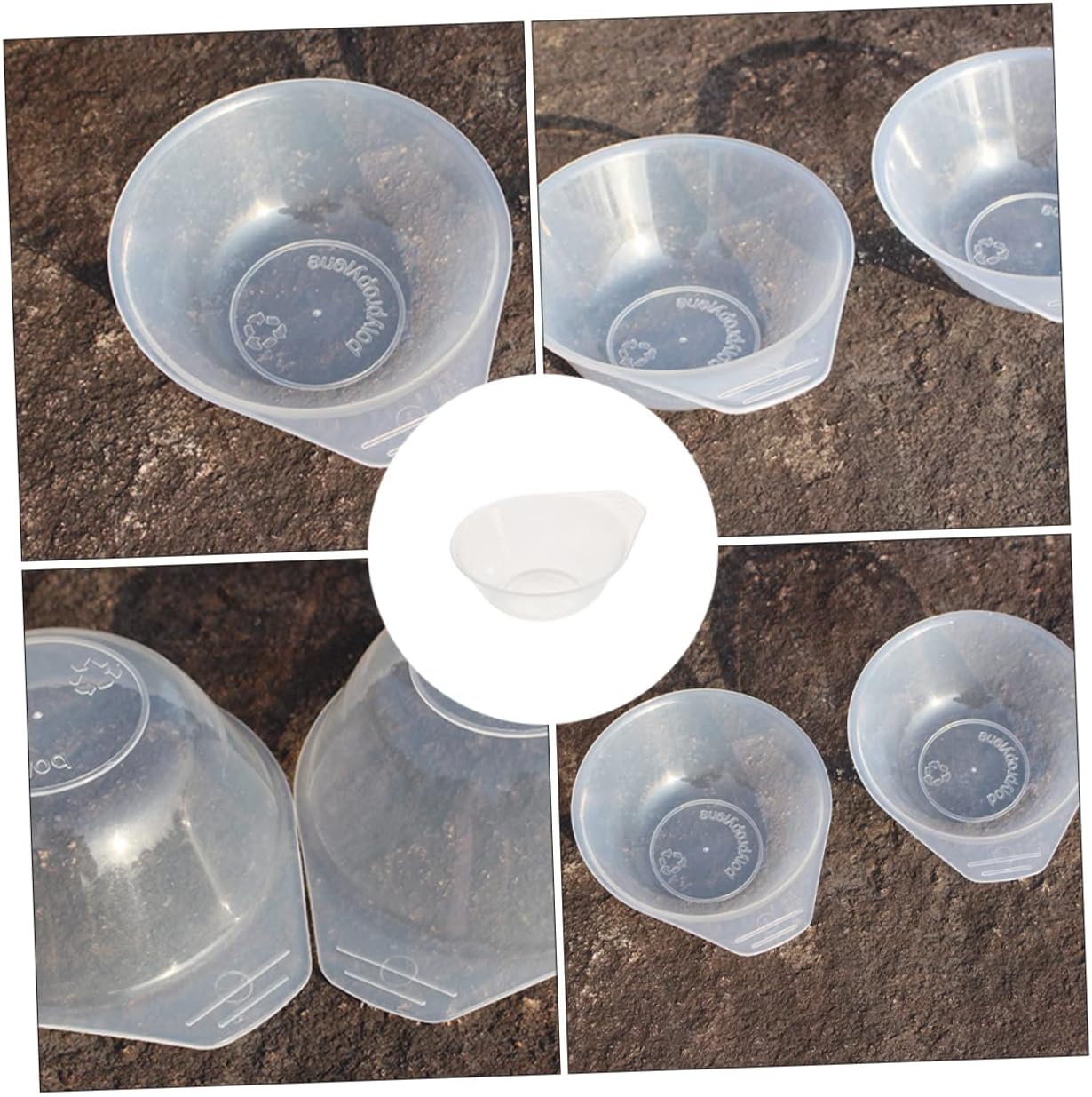 4pcs Portable Outdoor Bowls Set Stackable Mini Plastic Tableware for Camping Picnics Daily Use Lightweight Stable Design for Soup Snacks More