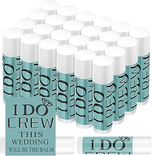24 Pcs Bachelorette Lip Balm I Do Crew Wedding Party Gifts Bachelorette Lip Balm Gift Wedding Favors for Party Guest Supplies(Green)