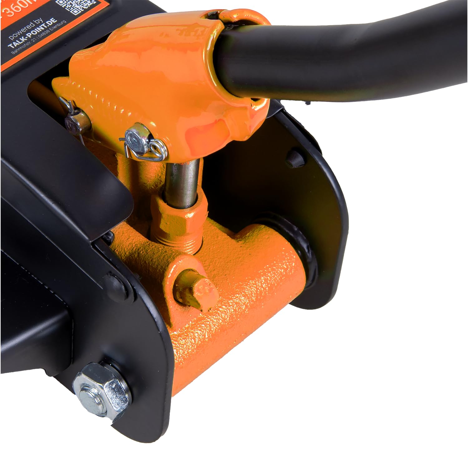 Cric idraulico 2,5 tonnellate versione piatta 80 mm – 360 mm Low Profile con valigetta + adattatore SUV + 2 cuscinetti in gomma idraulici per auto, ruote a 360° (arancione)