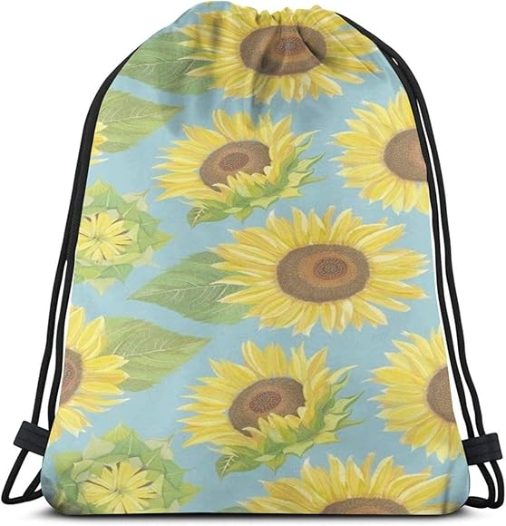 Amazon.co.jp: [AtZOtOYZJ] ひまわり 花柄 ナップサック ジムサック 