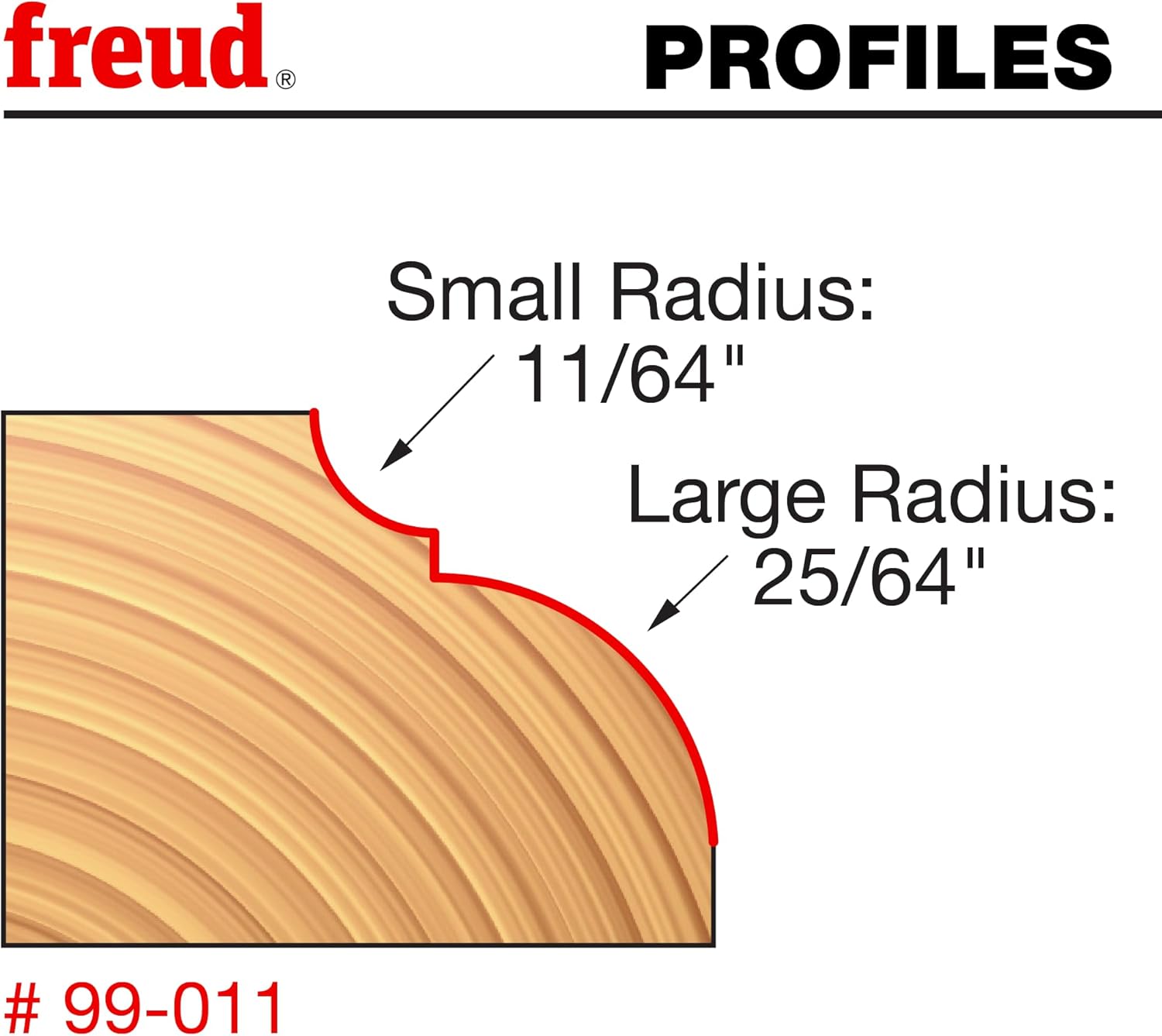 Freud 1-5/8' (Dia.) Table Top Edge Classical Bold Bit (Quadra-Cut)
