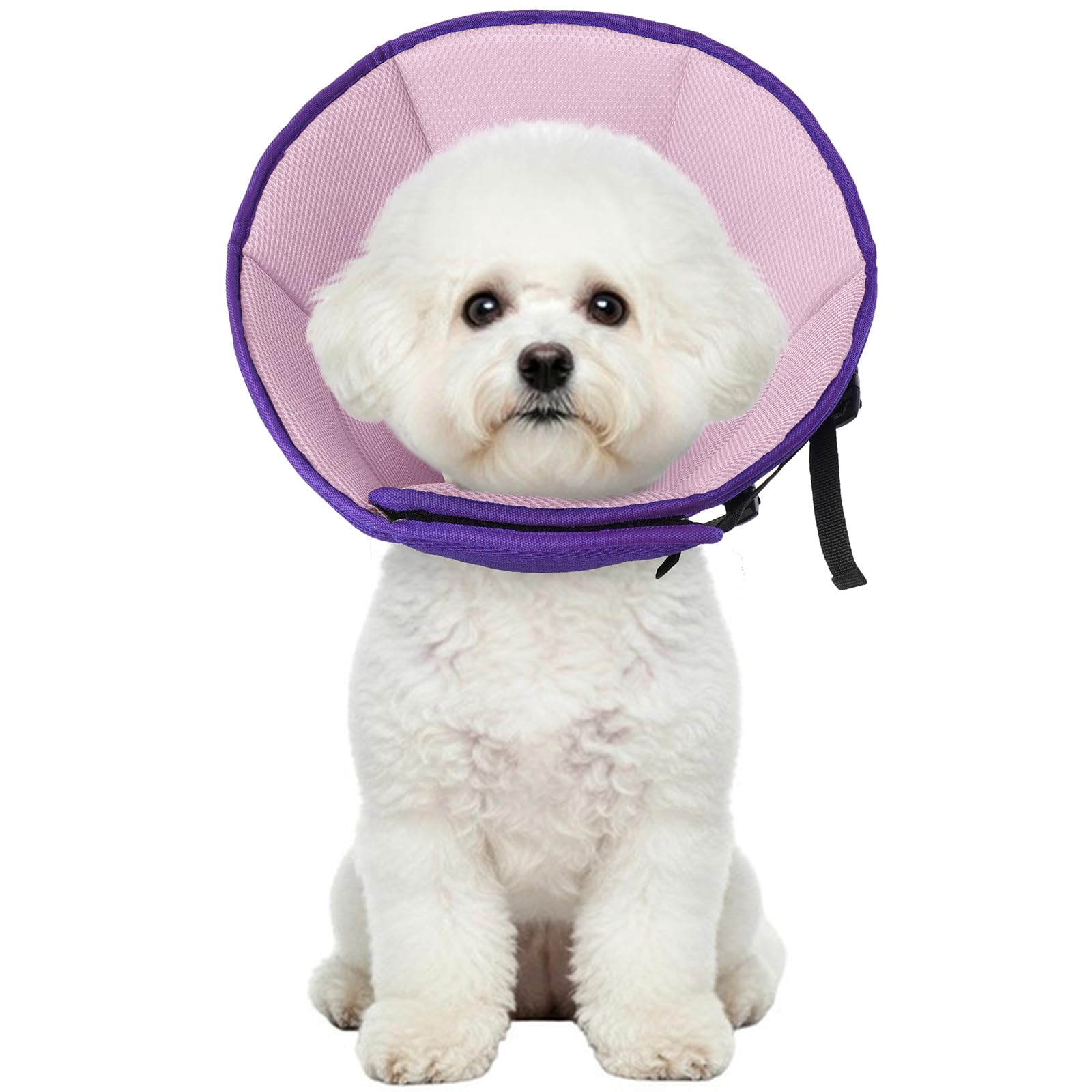 Photo 1 of Dog Cone Collar Soft Cone for Medium Dogs After Surgery Adjustable Elizabethan Collar for Dogs to Stop Licking Wounds, Biting Stitches Professional Pet Recovery Cones E-Collar for Dog