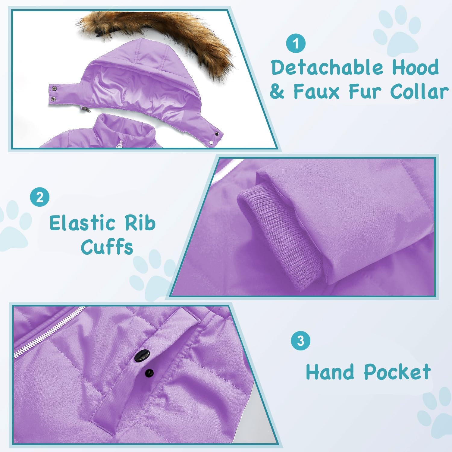 Garemcy Girls Winter Coat Long Warm Waterproof Fleece Lined Puffer Jacket With Detachable Hood & Fur Trim - Image 5