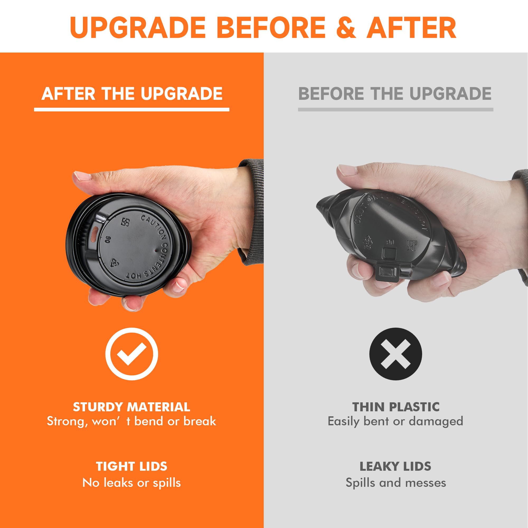 METAPRINT 100 Pack 16 oz Disposable Coffee Cups with Lids and Sleeves — Amazon image 3