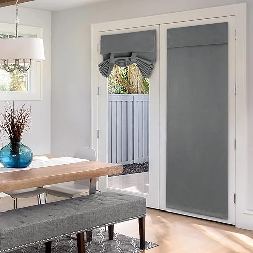Miniatura 6 de HOMEIDEAS - Cortinas opacas para puerta francesa, cortinas de privacidad para ventana delantera, persianas con aislamiento térmico para dormitorio,