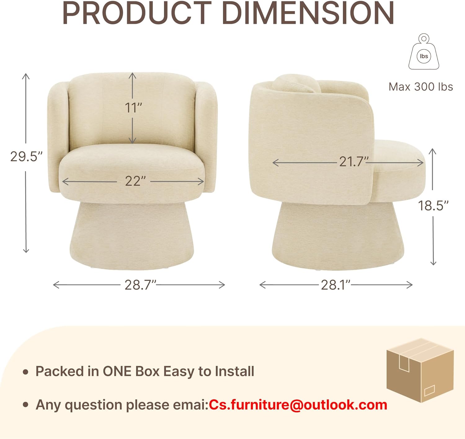 Swivel Barrel Chair Set of 2,360° Accent Chairs with Round Backrest,Upholstered Lounge Chair for Vanity,Living Room,Bedroom,Reading Nook,Sand