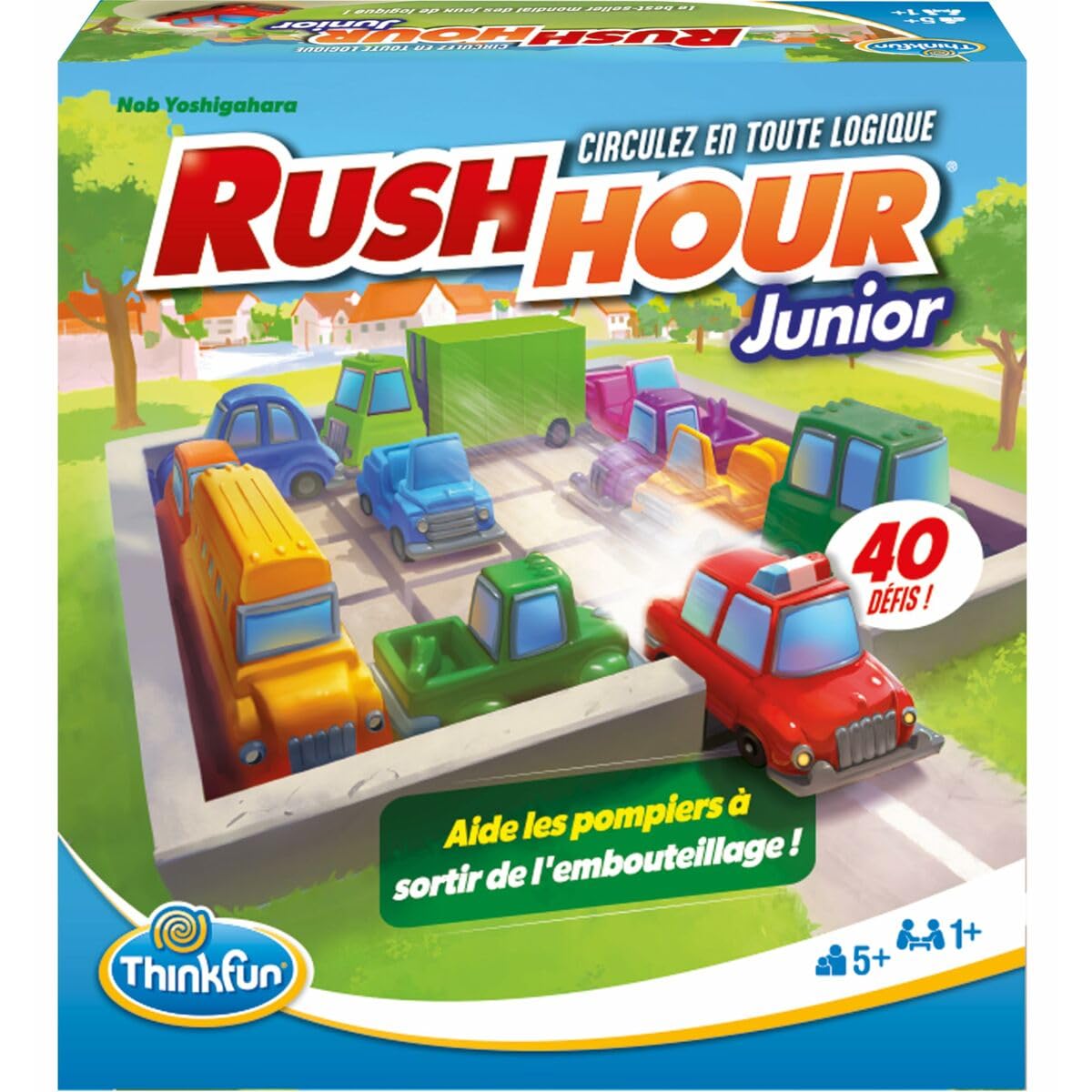 ThinkFun-Rush Hour Junior-Jeu de logique-Casse-tete-Embouteillage-40 défis 4 niveaux-1 Joueur ou plus des 5 ans-Ravensburger-76