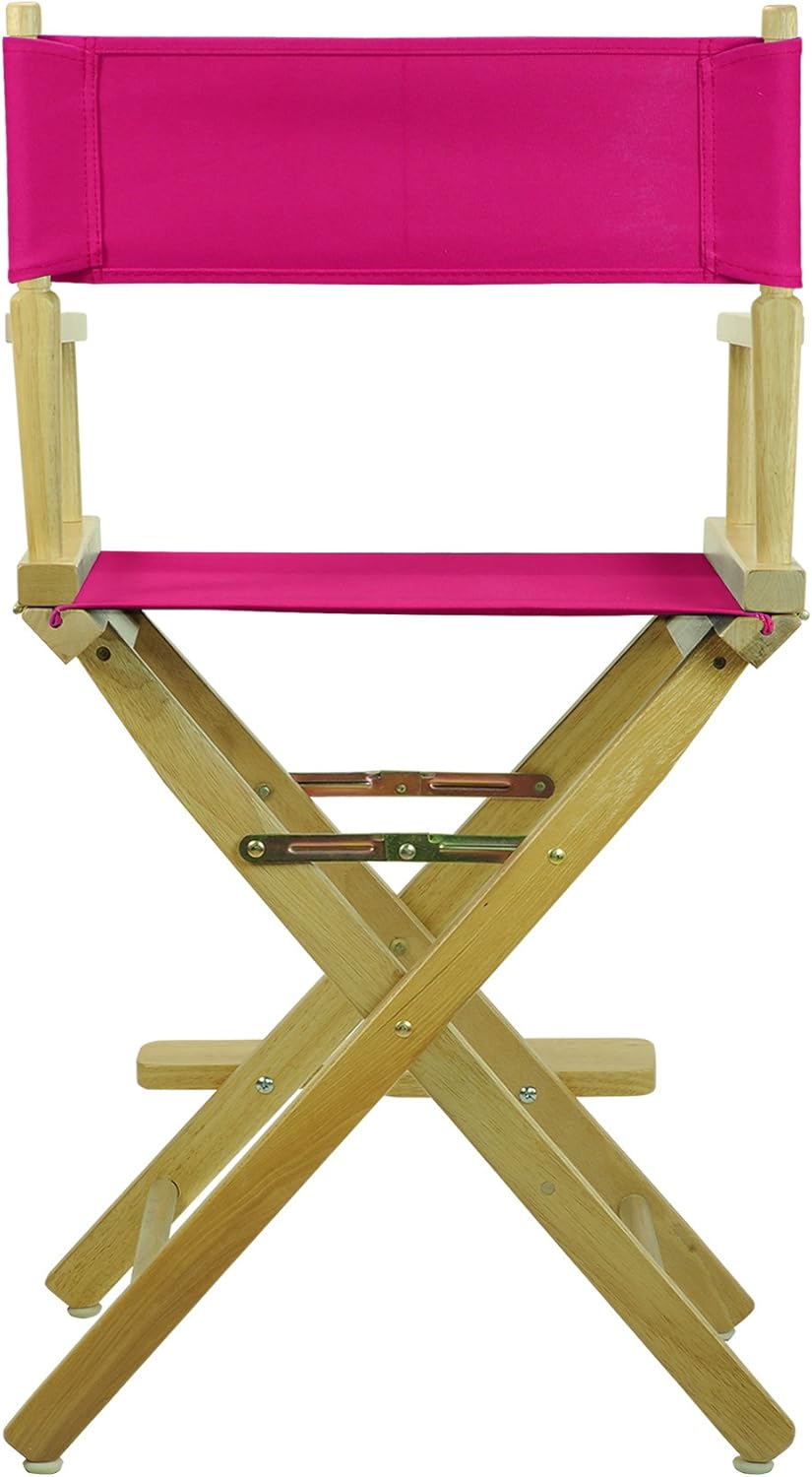 Casual Home 220-00/021-30 Director Chair 24" - Counter Height Natural Frame/Magenta Canvas
