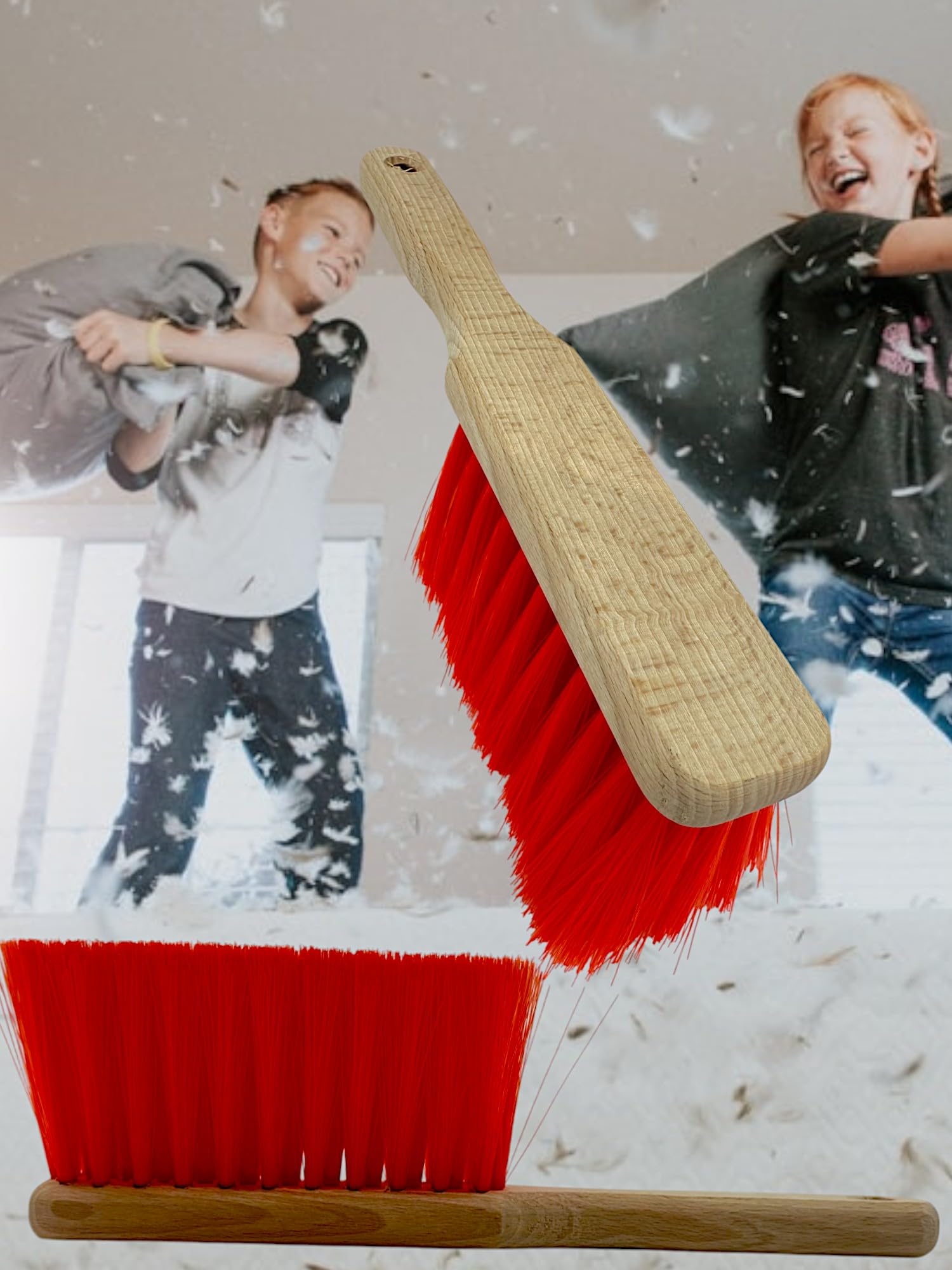 MAAJ Langstiel Handfeger 60cm 2er-Set - Elaston-Borsten, Made In Germany