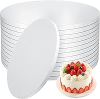 Vista 1 de 12 PCS Cake Drums 12 Inch, 12inch Drum, Cake Boards 12 Inch Round, 12" Thick Cardboard, Sturdy Circle, Base para Pastel Cardboard Base White Cake