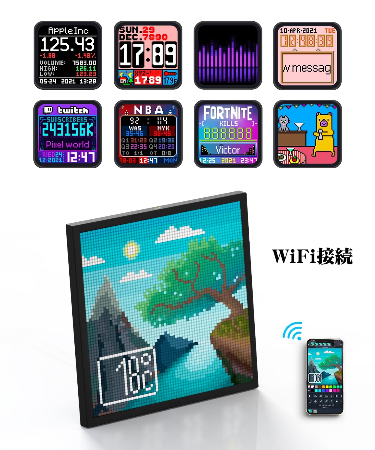 ディスプレイ・モニター本体 divoom pixoo 64 Amazon.co.jp: Divoom Pixoo 64 Digital Frame 64*64 Pixel Art