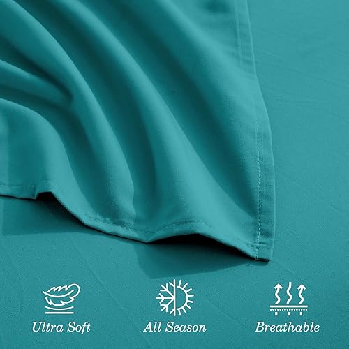 Miniatura 7 de CELINE LINEN Juego de sábanas de microfibra de 4 piezas prémium de calidad de hotel 1800 hilos, resistente a las arrugas, ultra suave y