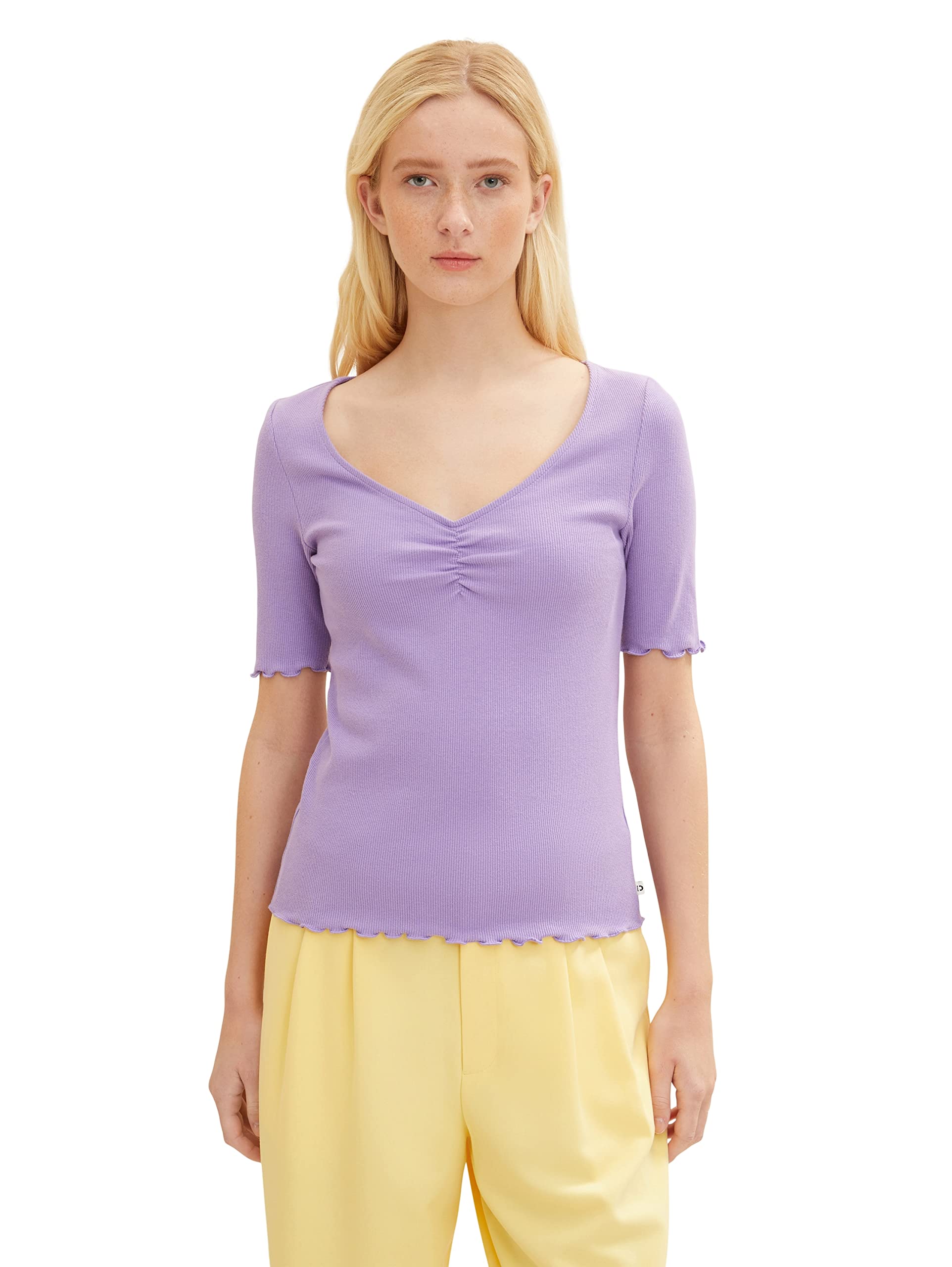 Tom Tailor Denim Ladies T-Shirt 1035377, 31305 - Digital Purple, Large
