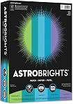 Astrobrights Papier couleur, 8.5” x 11”, 24 Voir lb / 89 gsm, "Brights" 5-Color Assortiment 500 Feuilles