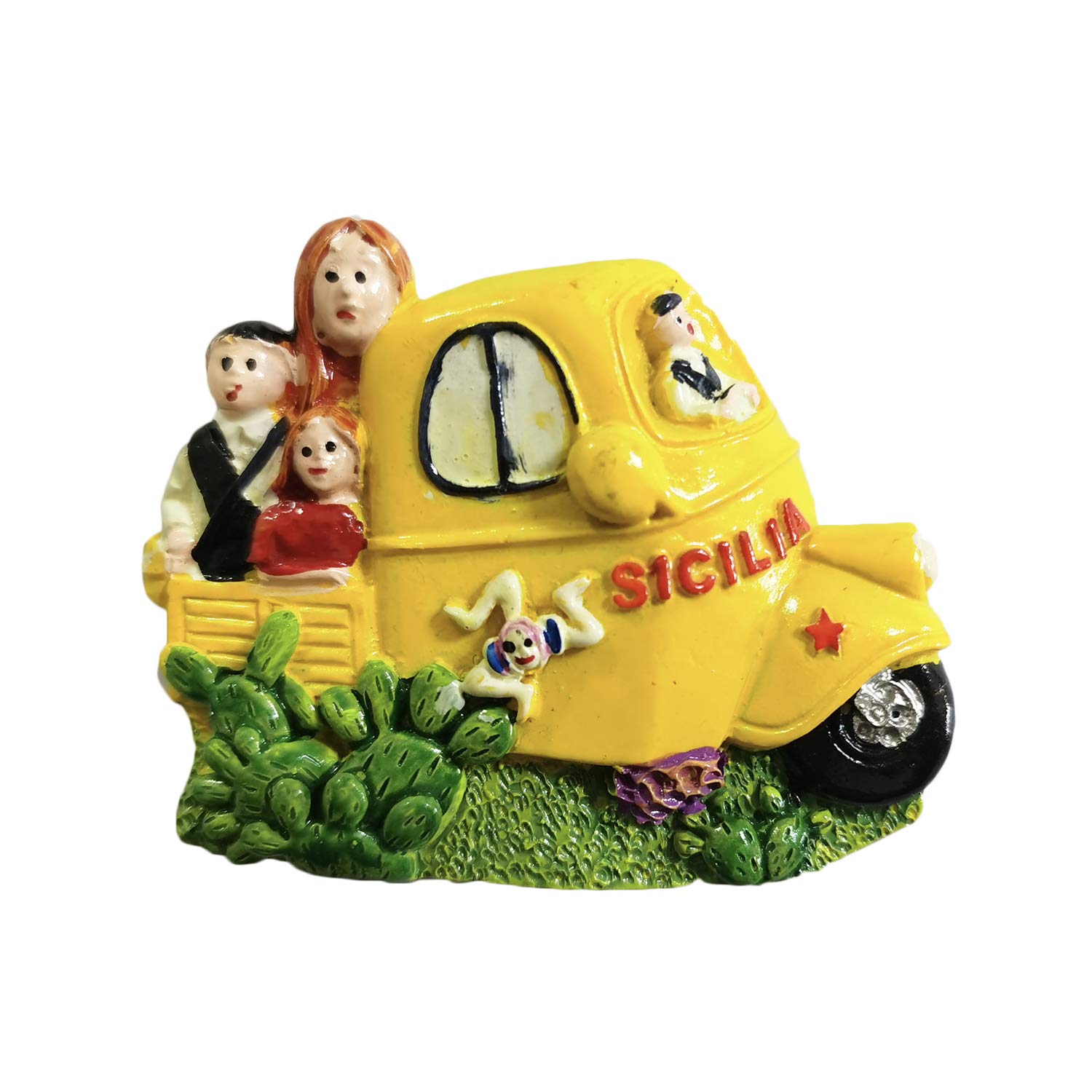 Wedarego Sicily Italy 3D Refrigerator Magnet Resin Travel Souvenirs,Handmade Home & Kitchen Decoration Sicilia Fridge Magnet Collection Gift