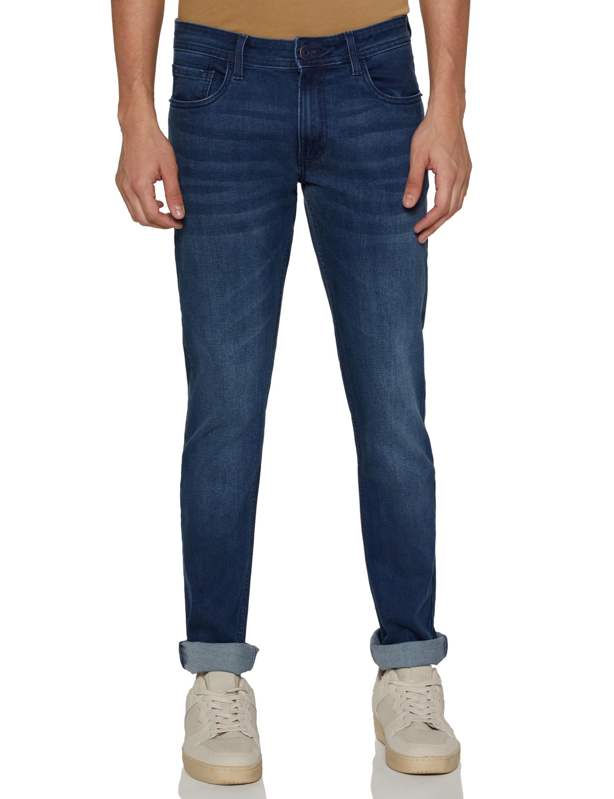 Peter England Men's Mid Wash Stretchable Jeans