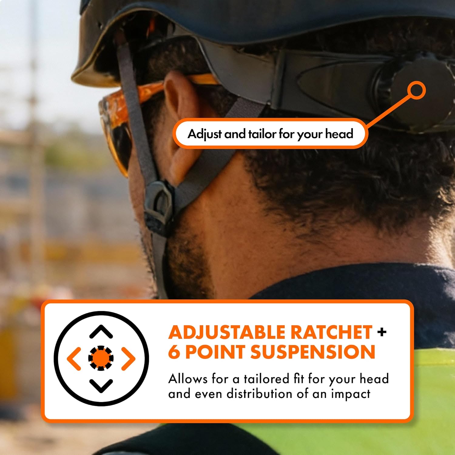 Defender Safety H1 Safety Helmet Hard Hat with Visor ANSI Z89.1