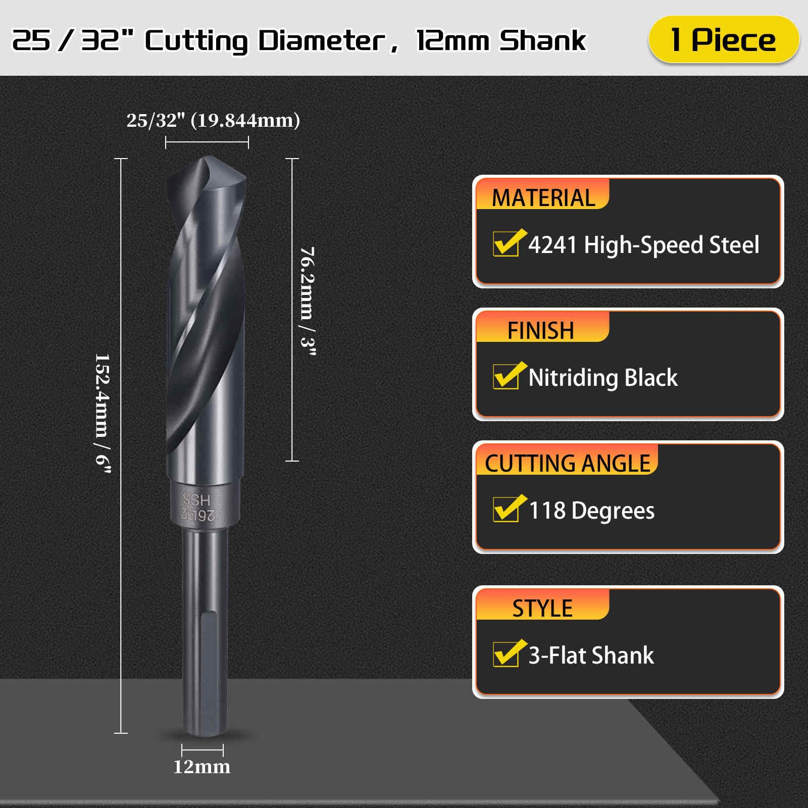 CoCud Drill Bit, 25/32" Cutting Diameter (19.844mm) - Image 2