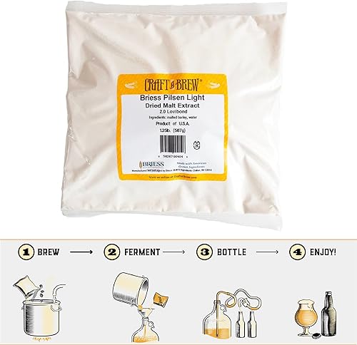 Miniatura 3 de Extracto de malta seca para kit de preparación - Pilsen de 1.25 libras - Extracto base multiusos - Para cualquier estilo de cerveza - Fermentación