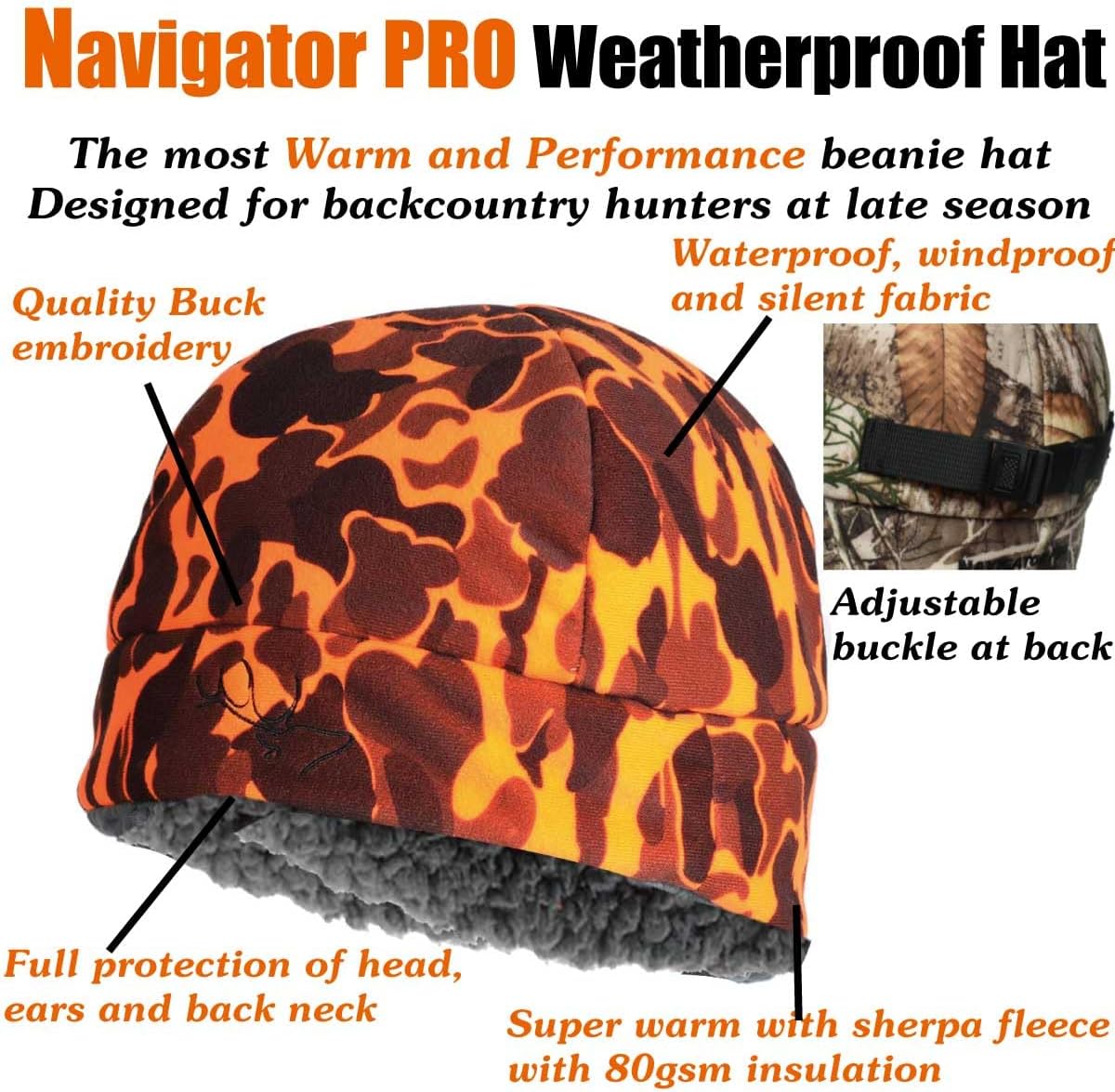 EDTREK Ultra Performance Insulated Beanie Hat for Cold Weather - Waterproof and Windproof Backcountry Winter Hat - Image 5