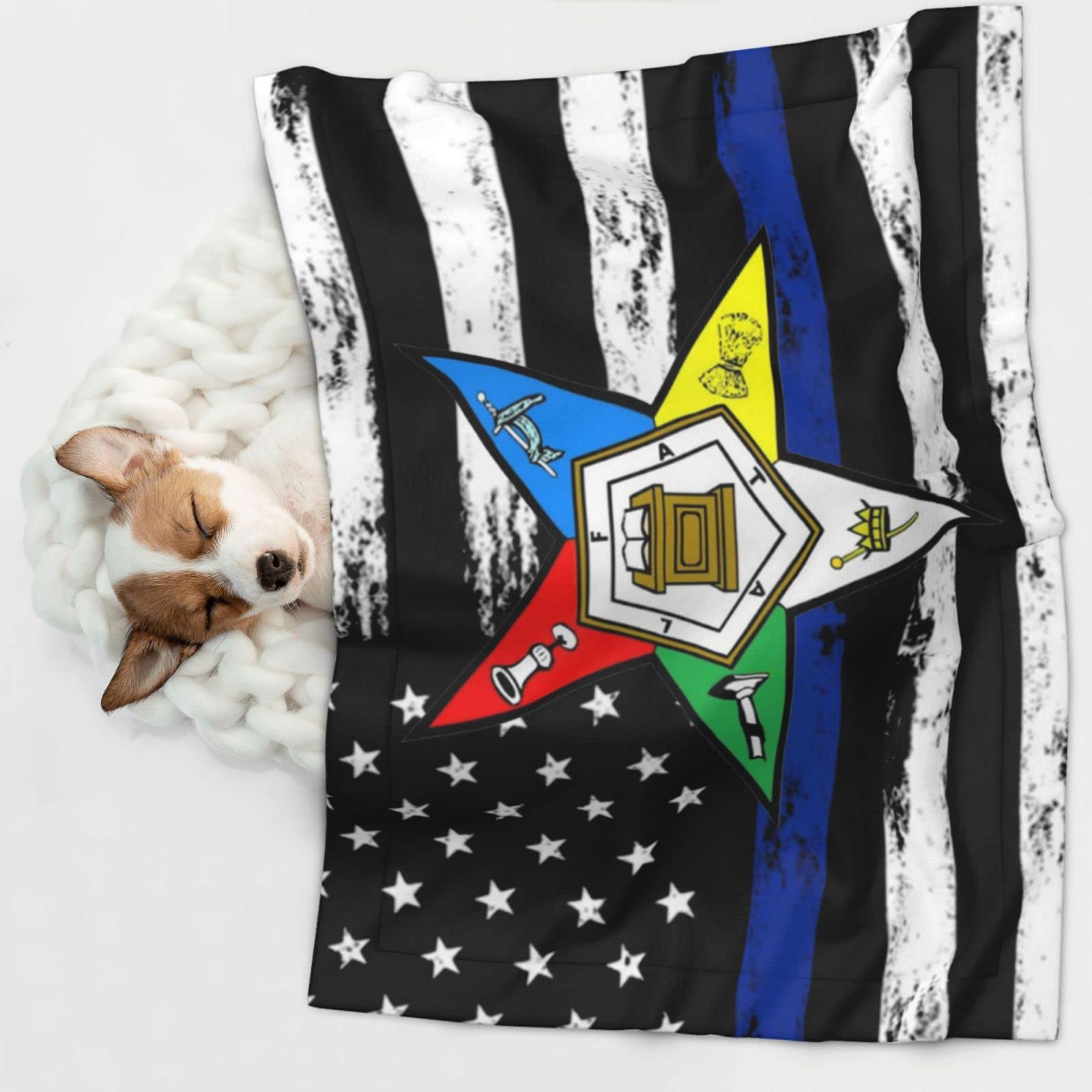 OES Eastern Star Soft and Cozy Pet Blanket for Dogs and Cats - Versatile and Comfortable Large