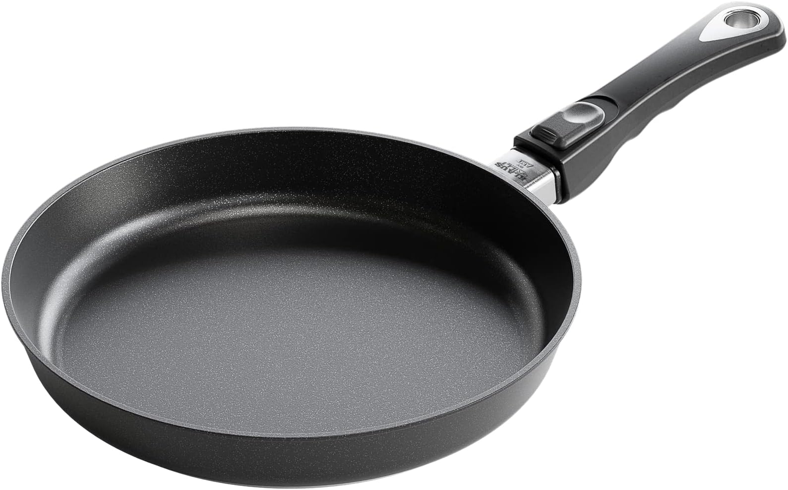 Poêle Carrée AMT Gastroguss 28x28 Cm - Fond épais Barbecue, Manche Amovible, Revêtement Lotan