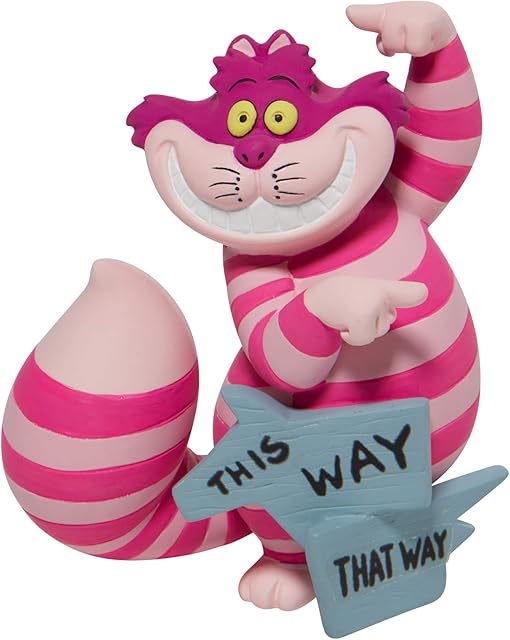 Enesco Disney Showcase Collection This Way Cheshire Cat Figurine,3.35 Inch