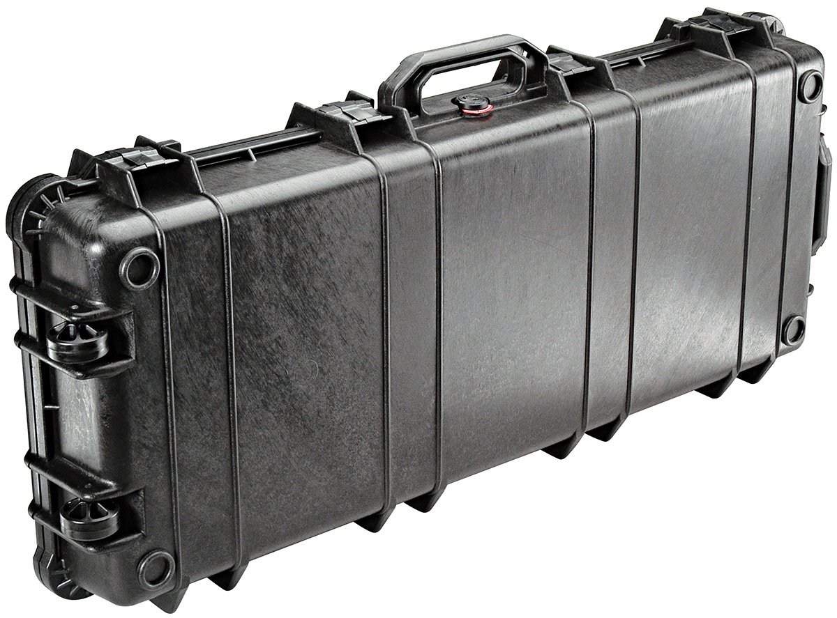 PELI 1700 Funda rígida larga para rifles deportivos y trípodes de fotografía y vídeo, IP67 estanca e impermeable al polvo, 42L de capacidad, fabricada en EE.UU., con espuma personalizable, Color Negro