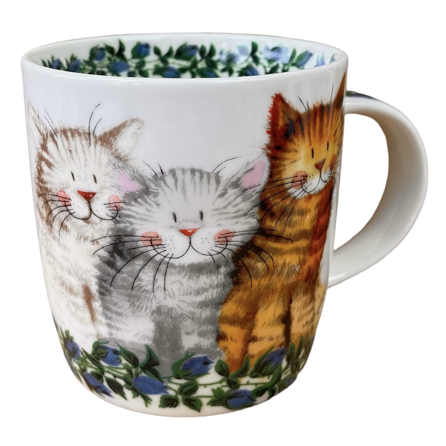 Alex ClarkThree Amigos Cat Mug- Cats & Flowers - Original Artwork - Cup for Animal Lovers - Gift Ideas - Perfect for Coffee & Tea - Vegan Friendly - Designed in The UK...