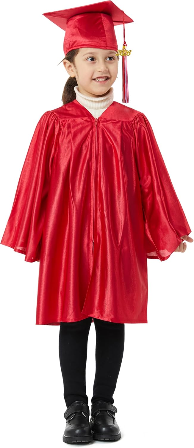 Kindergarten Graduation Gown Cap Set with Tassel 2026