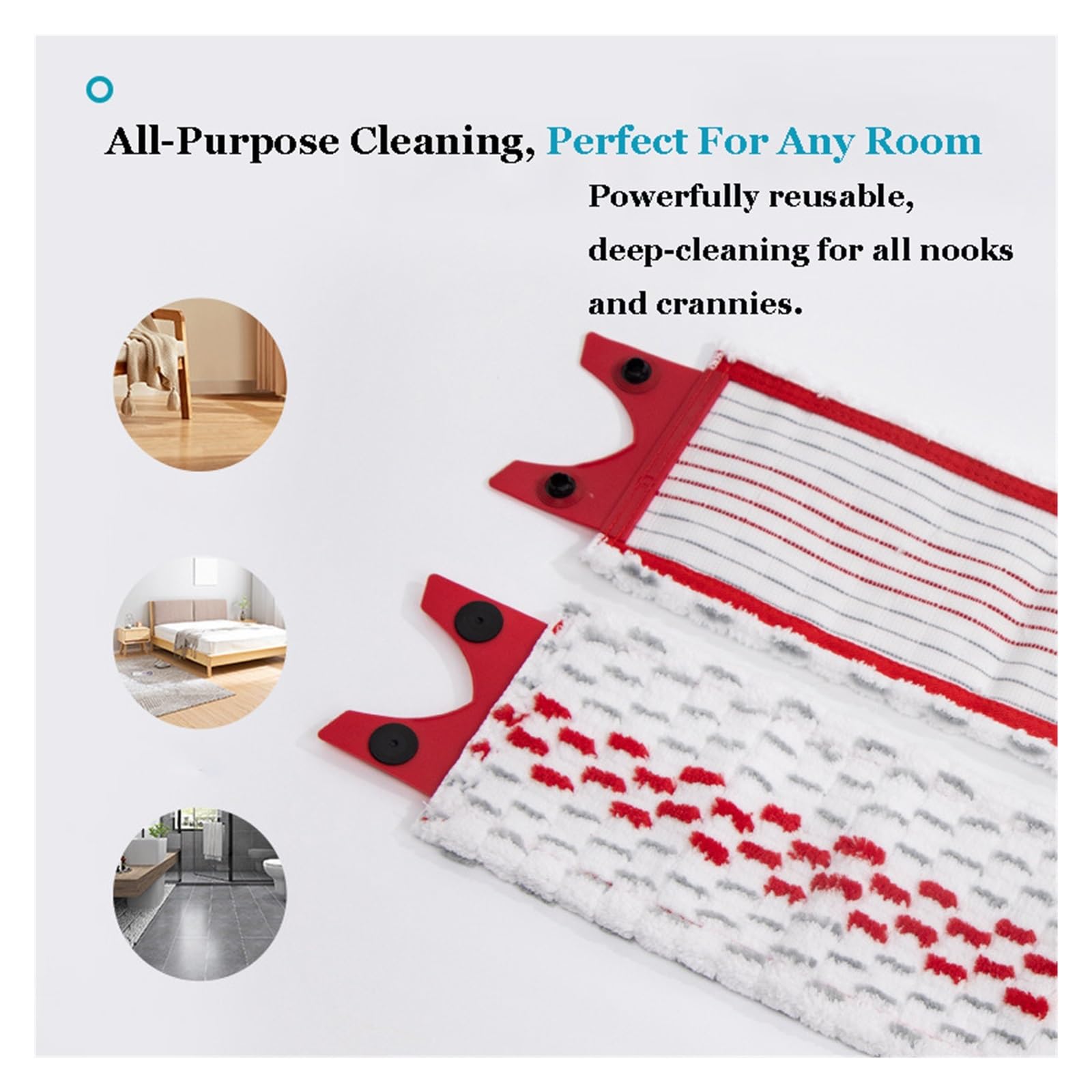 Almohadillas De Microfibra, Compatibles con Vileda, UltraMax XL | Recambio de microfibra 2 en 1 for fregona plana UltraMax XL, tamaño XL, todos los suelos duros.(6 pcs)