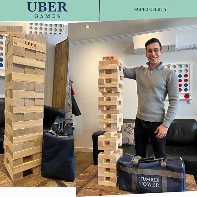 Foto 7 de 8 de Uber Games Torre tambaleante Gigante de hasta 120+ cm XXL Jumbo Hi-Tower