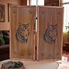 Simia Figure Premium Tiger Walnut Plated Backgammon