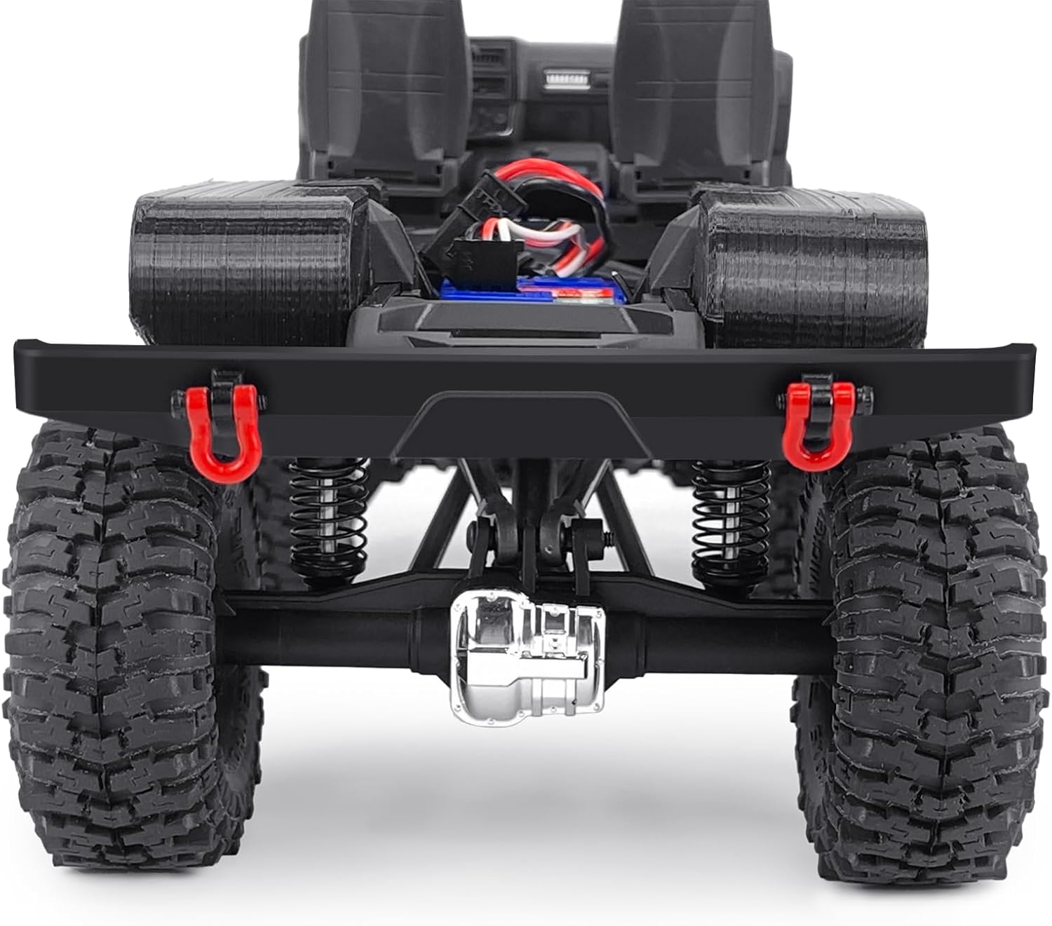 Aluminum Front&Rear Bumper Mounts Set 26g Front and 16g Rear Bumper with Tow Trailer Hook for 1/18 TRX4M High Trail K10 RC Crawler Car Upgrade Replacement Parts