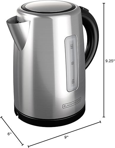 Miniatura 9 de BLACK+DECKER KE2000SD - Tetera inalámbrica de 1,7 L, acero inoxidable