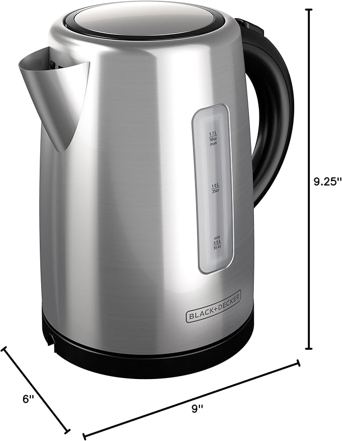 BLACK+DECKER Tetera Eléctrica 1.7L Sin Cable Acero miniatura 10