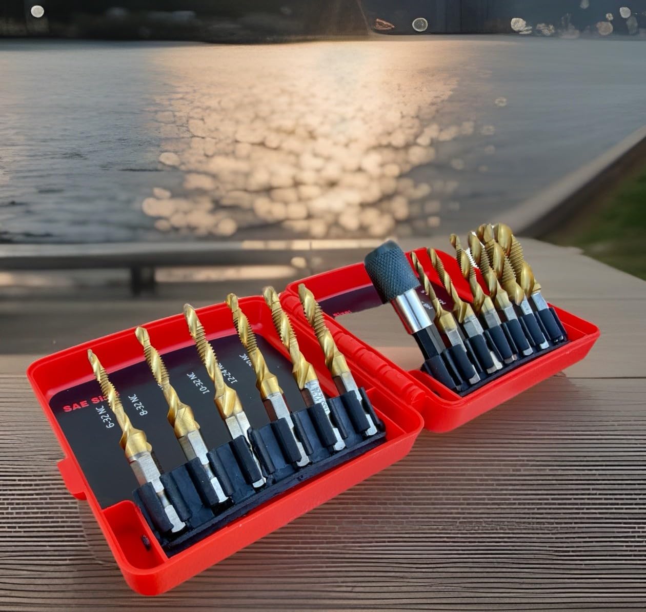 13pcs Quick Change HSS Titanium SAE Metric Drill & Tap Thread Spiral Screw Bit, Replacement for Infinity OEM