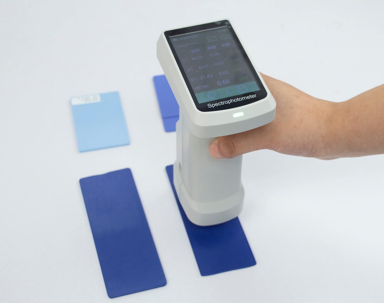 Handheld Spectrophotometer Colorimeter Color Analyzer with Φ11mm Measuring Diameter Display Accuracy 0.01 D/8, SCI Measurement Structure