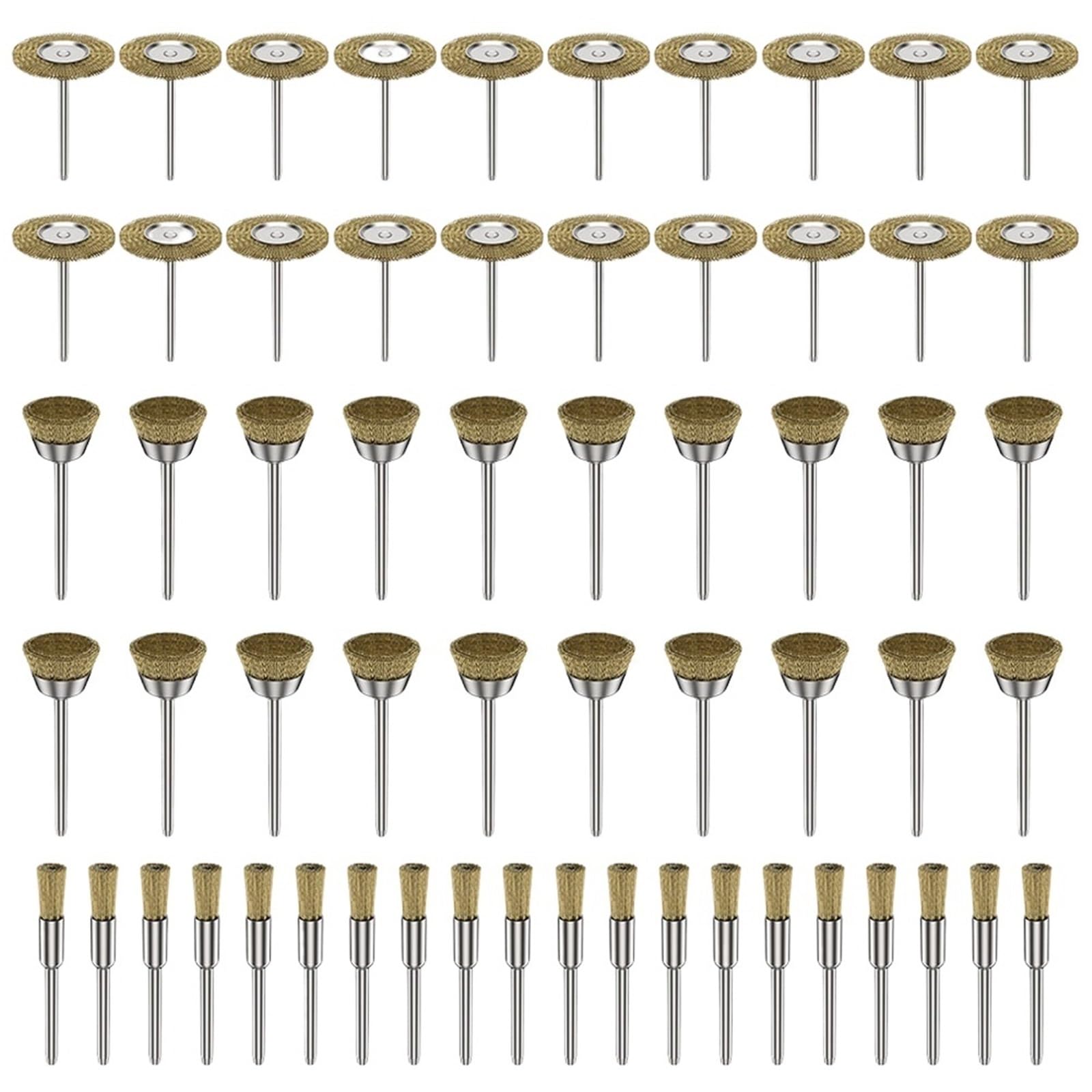 Nasadki szczotkowe do wiertarek, Szczotki metalowe Ścierne koło szczotki drucianej 20/60 szt. Do polerowania narzędzi obrotowych. Gratować(60PCS Product 1 A)