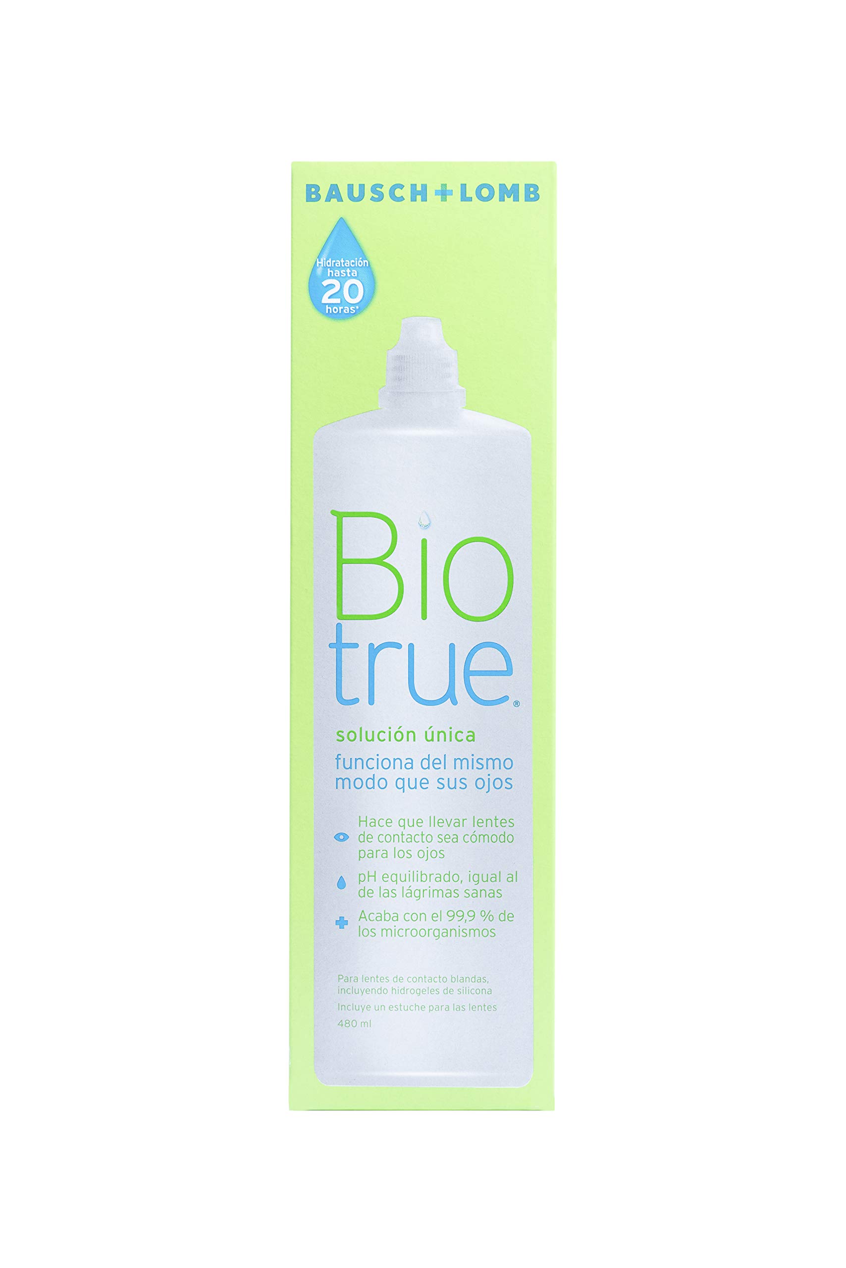 Biotrue Bausch + Lomb Solución Única 300ml + 180ml gratis para lentes de contacto blandas