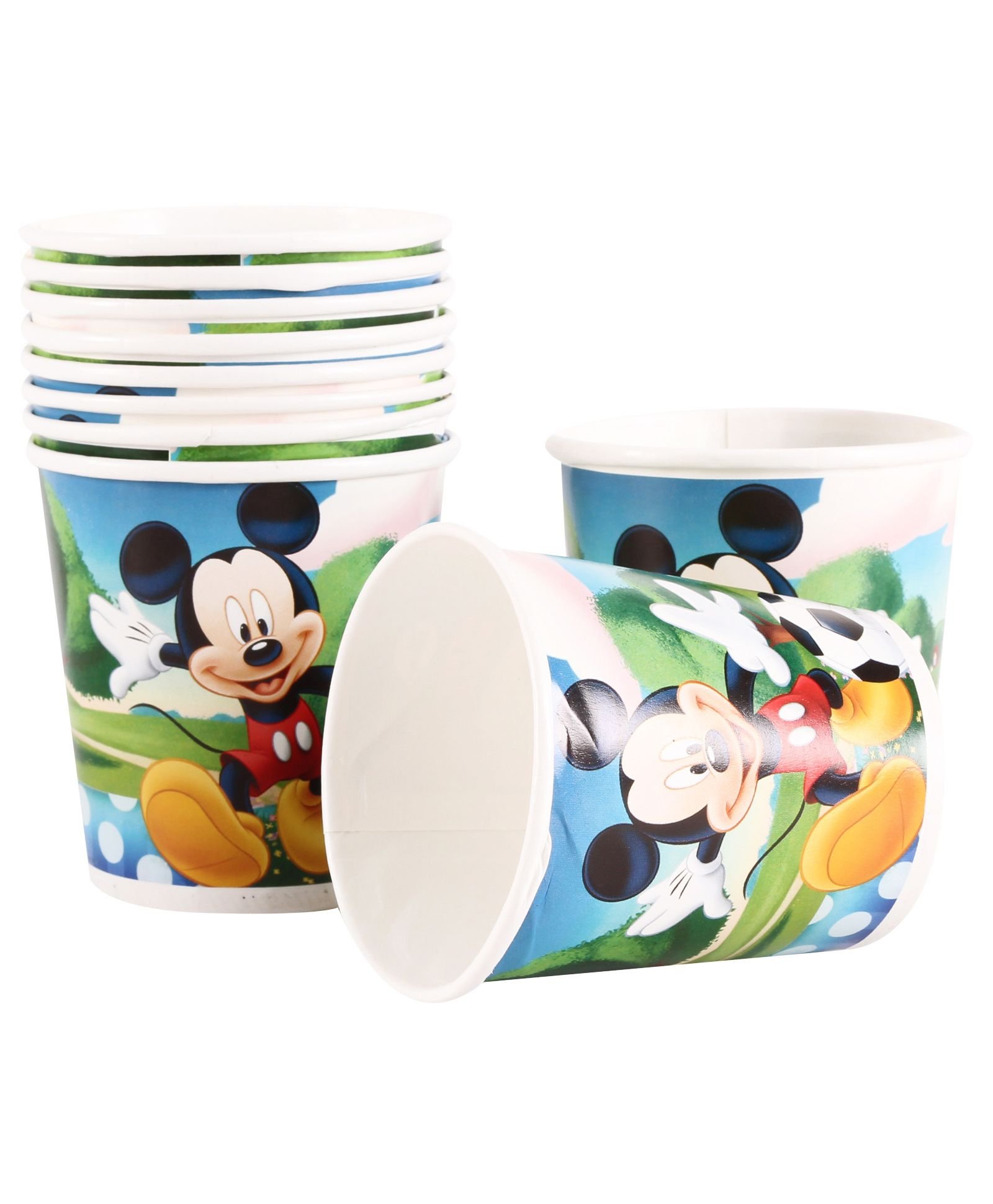Untumble Mickey Mouse Birthday Party Supplies Paper Cups Used as Juice Glasses or Water Cups (Set of 30)