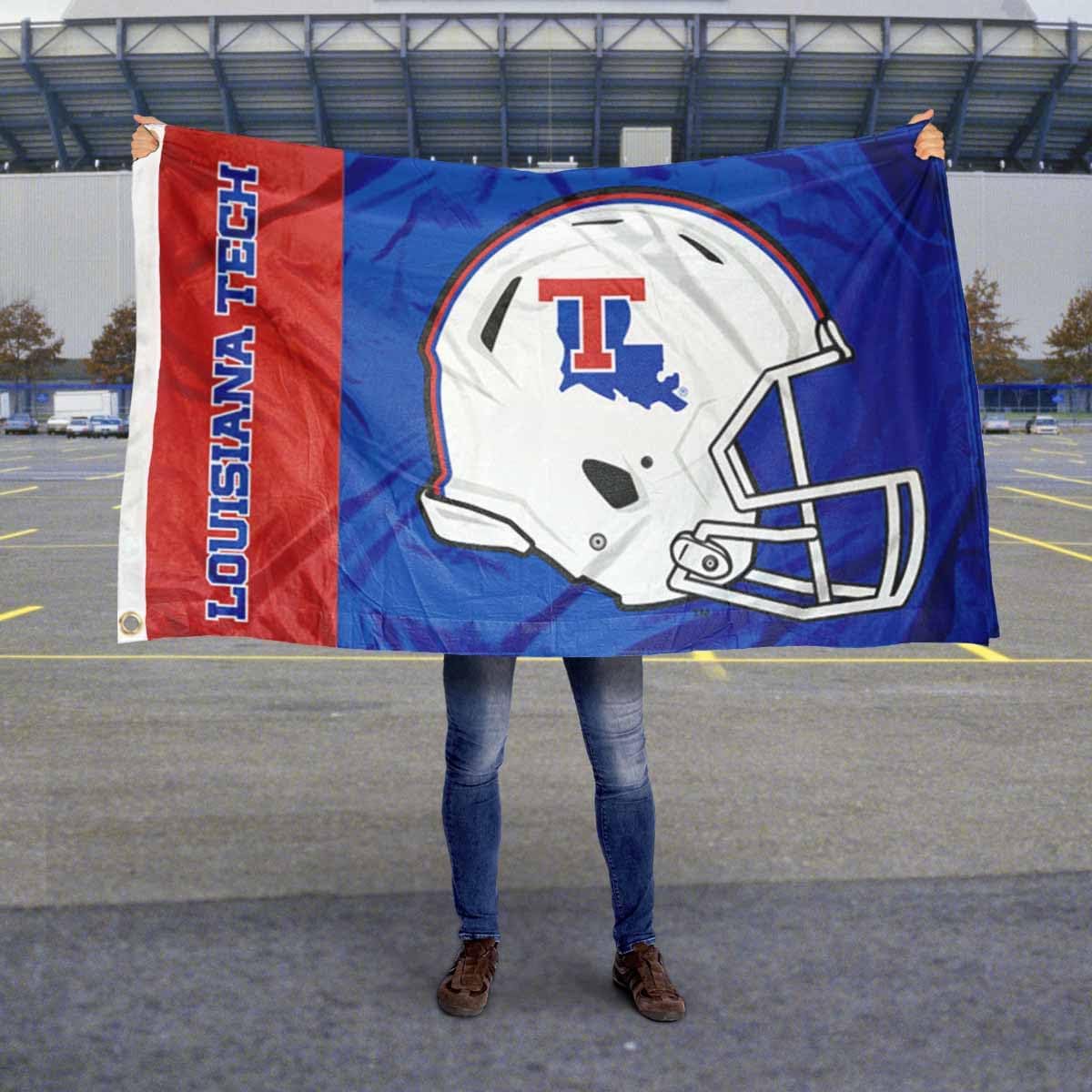 Louisiana Tech Bulldogs Football Helmet Flag - Image 5
