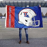 Vista 5 de College Flags & Banners Co. Louisiana Tech Bulldogs - Casco de fútbol americano