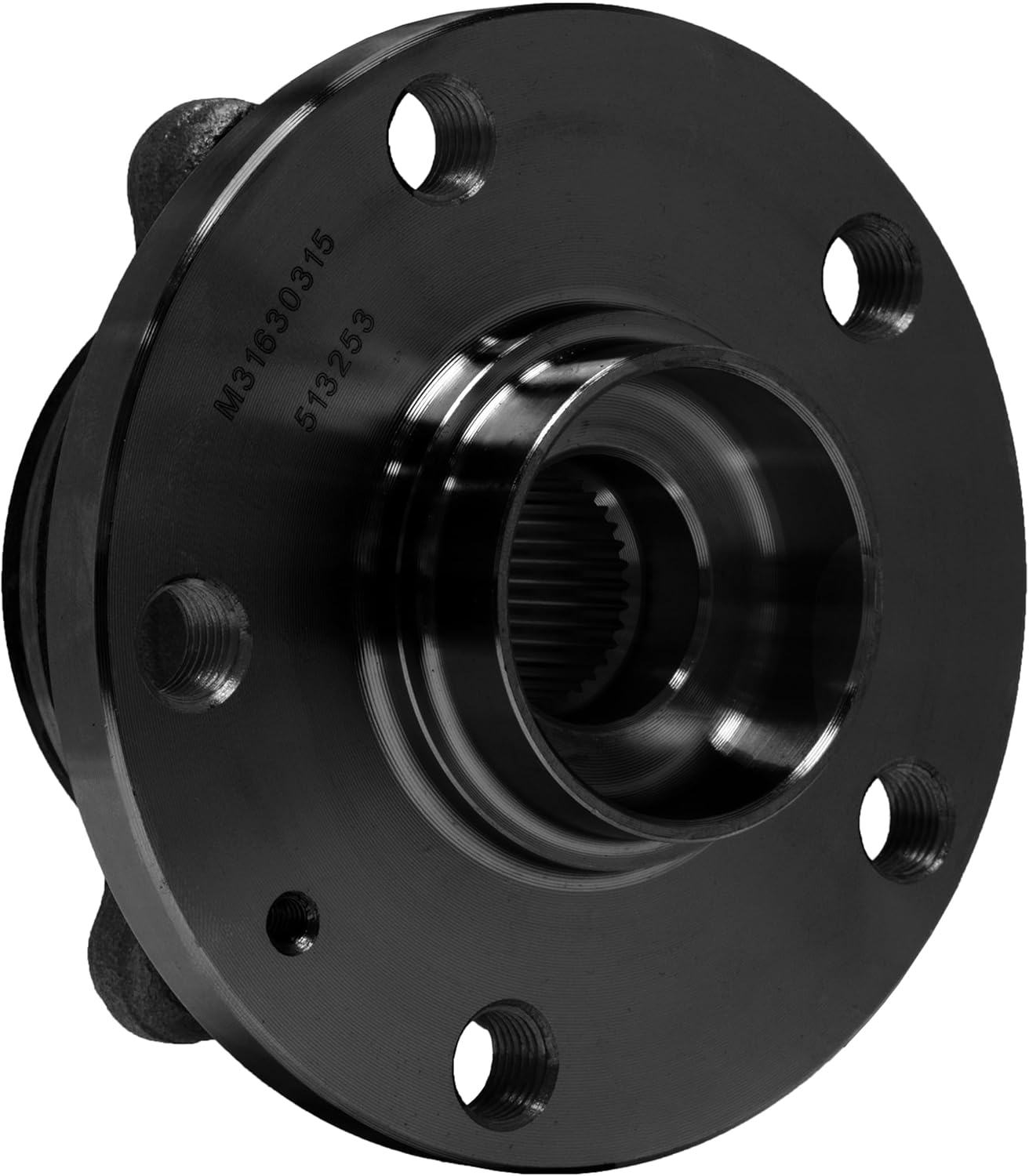 Quality-Built Front/Rear Wheel Bearing and Hub Assembly, Black Series QBS513253, Compatible with 2004-2022 Audi/Seat/Volkswagen (A3,A3 Quattro,Altea,Altea XL,Beetle,Bora,CC,Eos,Golf,Golf R,GTI,Jetta)