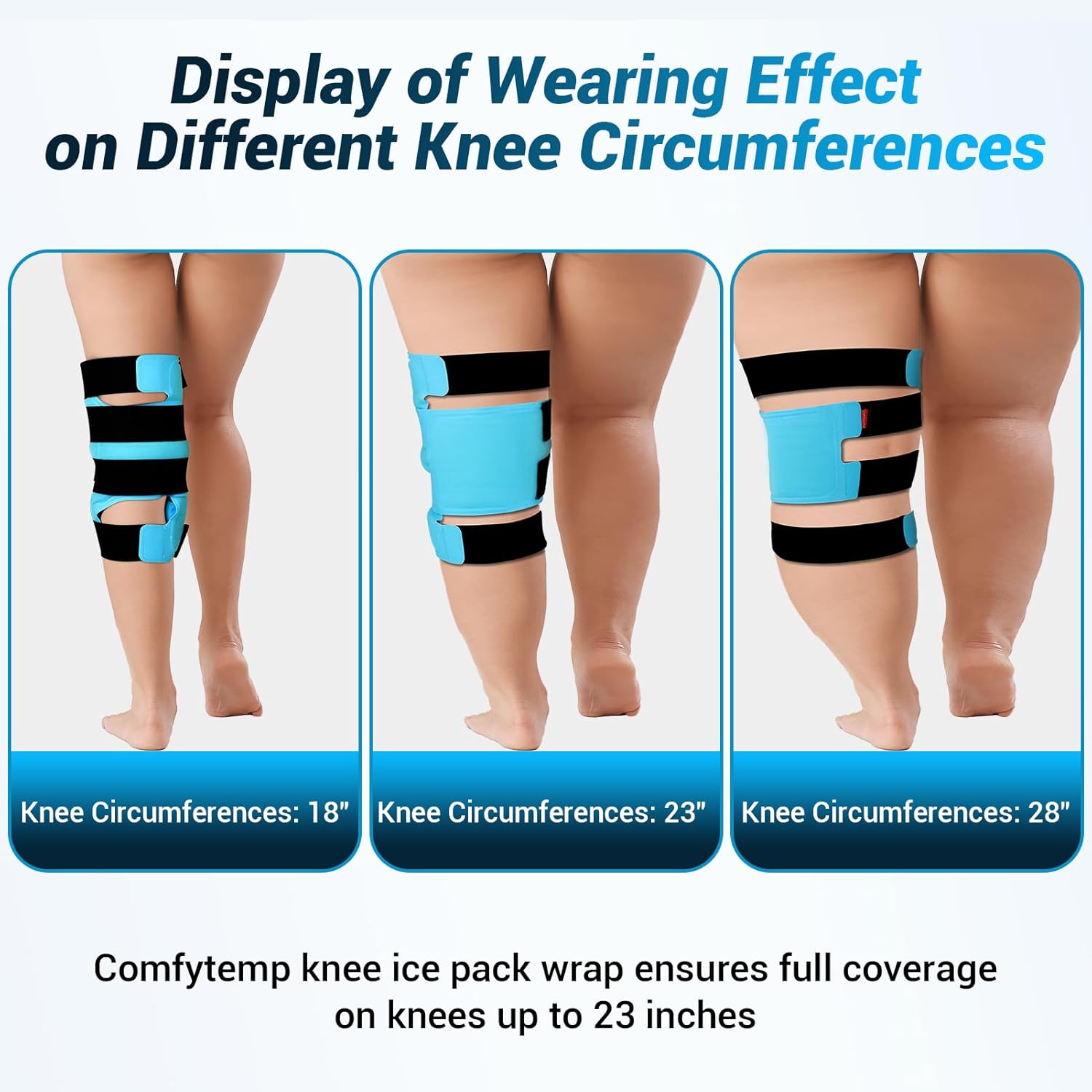 Comfytemp Large Knee Ice Pack Wrap Reusable Gel, FSA Eligible HSA, Knee Cold Compression Brace for Injuries, Pain Relief, Replacement Recovery, Arthritis, ACL, After Surgery Get... 6 Comfytemp Large Knee Ice Pack Wrap Reusable Gel, FSA Eligible HSA, Knee Cold Compression Brace for Injuries, Pain Relief, Replacement Recovery, Arthritis, ACL, After Surgery Get... - Image 4