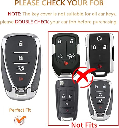 Miniatura 2 de OFFCURVE Funda para llavero Chevy Protector completo de TPU para Chevrolet Chevy Malibu Camaro Cruze Traverse Spark Equinox Sonic Volt Bolt 2016