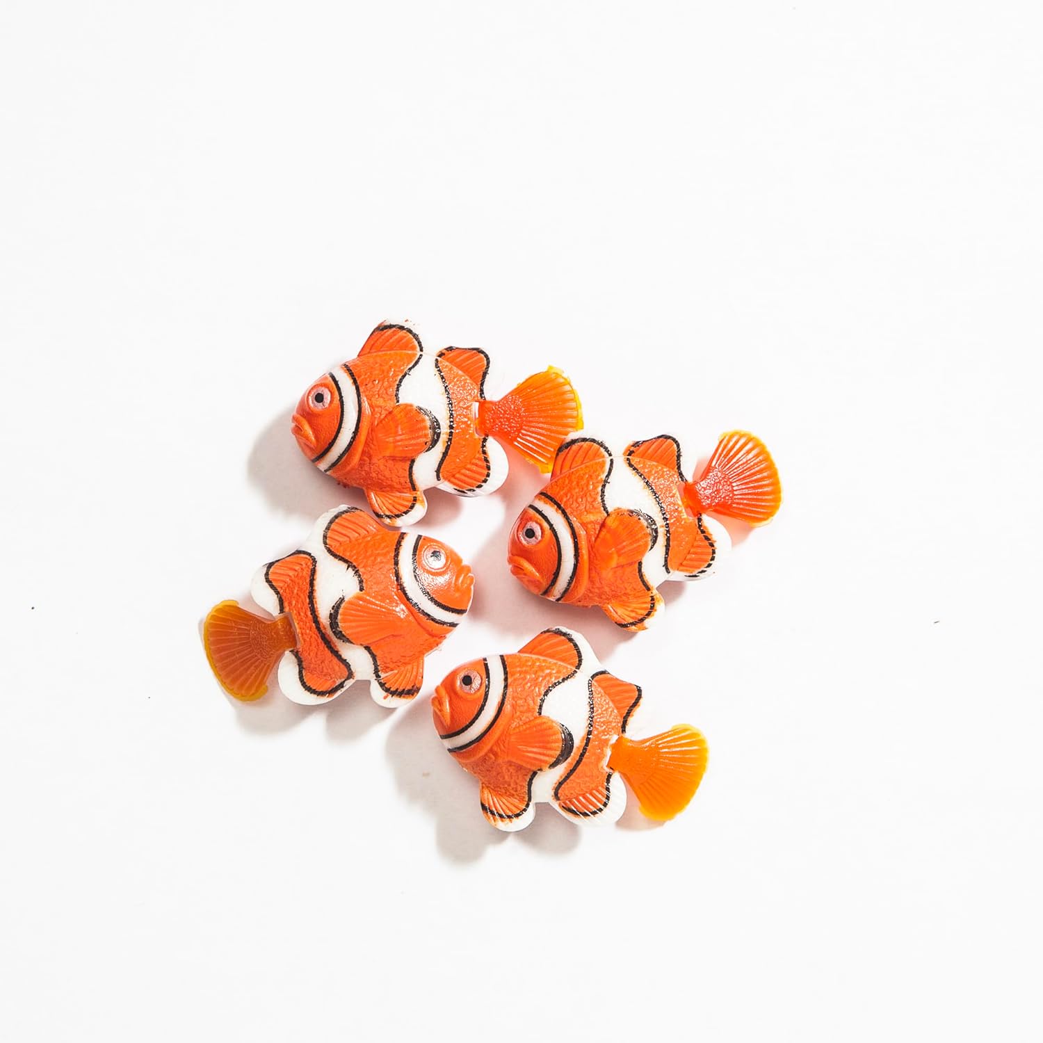 Clownfish Accessory Pack For JINX LUMINOUS JELLYFISH Sensory Mood Lamp – Realistic Marine Fish Ornaments with Vibrant Colours for Ocean-Themed Mood Lamp and Elegant Aquarium Decoration Kit (Set of 4)
