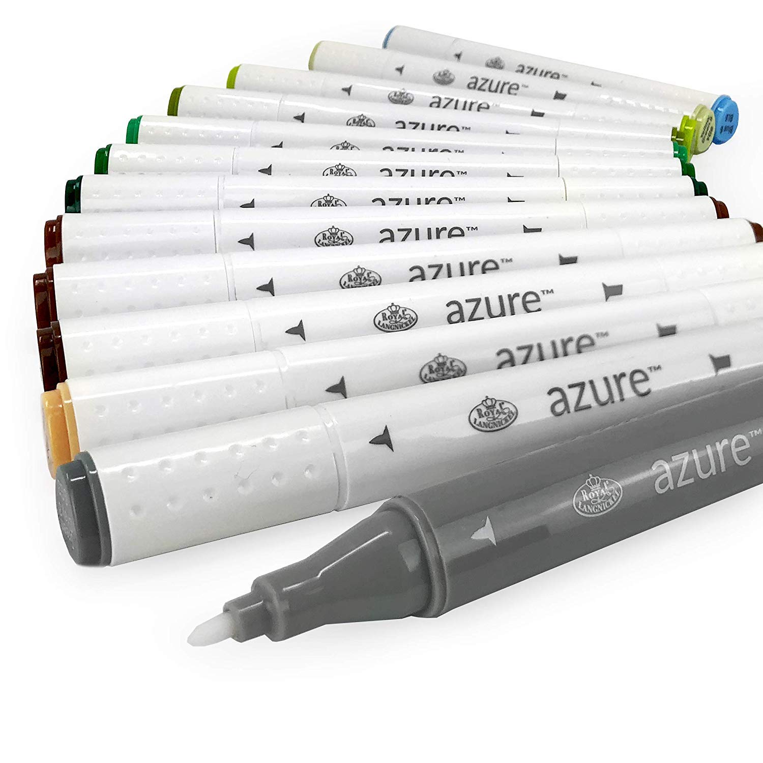 Royal & Langnickel - 12 Marqueurs D'artiste à Double Pointe Pointe Ronde Pointue Et Fineliner